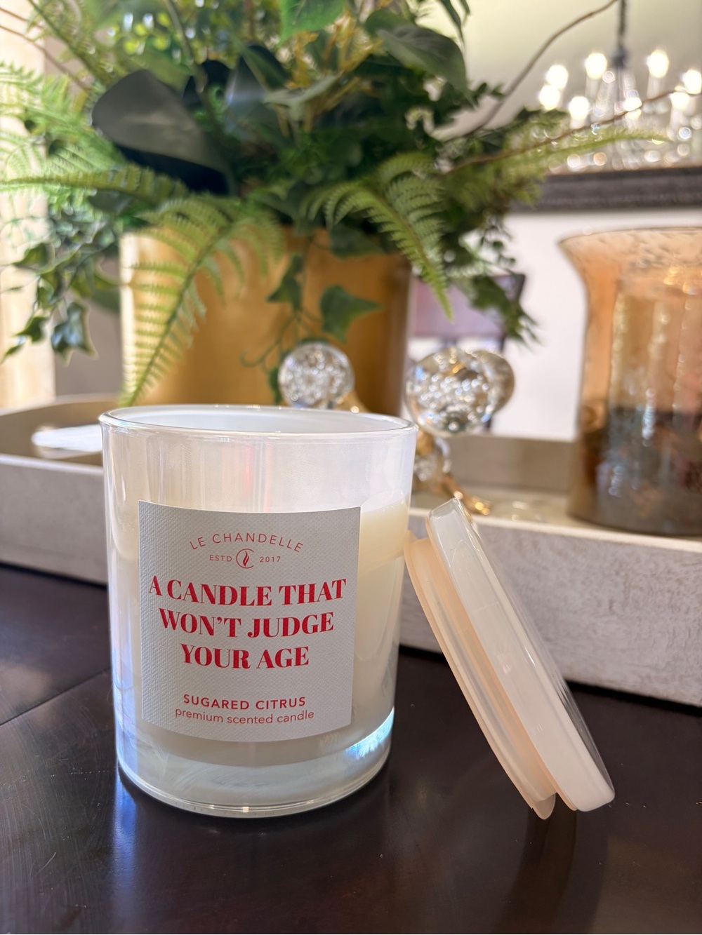 A CANDLE THAT WON'T JUDGE
YOUR AGE-sugared citrus scent-premium candle- 10oz
